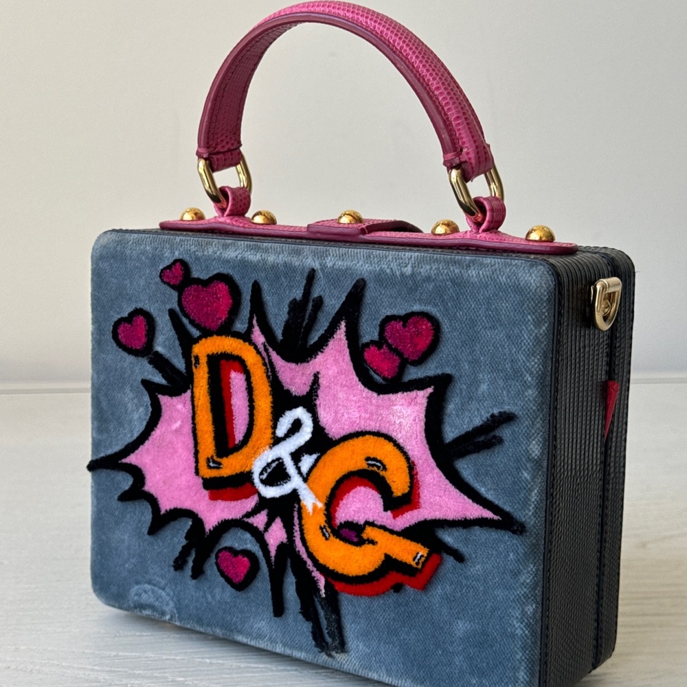 Dolce Gabbana Dolce Box Velvet Boom Bag - Picture 5 of 10